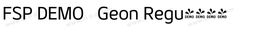 FSP DEMO   Geon Regu字体转换